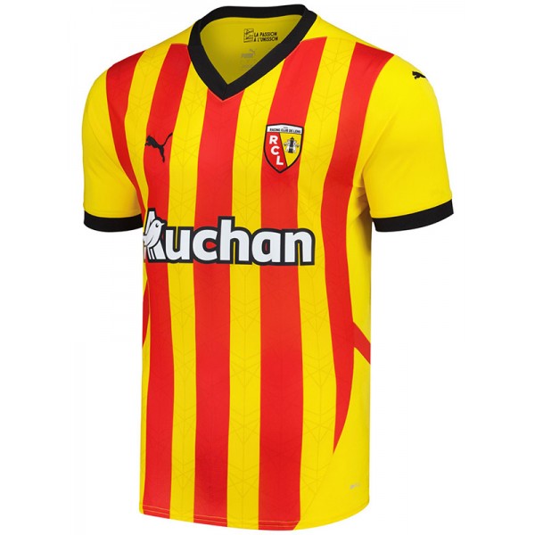 RC Lens maglia da casa uniforme da calcio per adulti maglia da calcio prima divisa sportiva da uomo 2024-2025